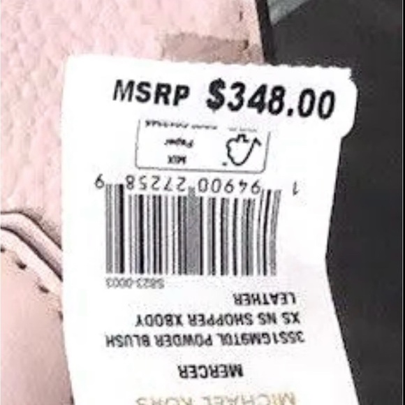 MICHAEL KORS Powder Pink Leather Mercer XS Convertible Crossbody Like new - Picture 9 of 10